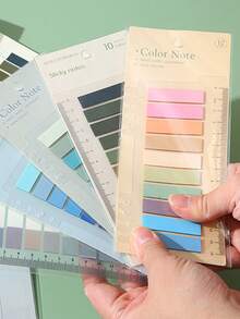 20 Pieces Vintage Style PET Memo Sticky Notes, Muted Color Index Tabs, Labels For Students, Office Supplies,School Supplies,Back To School - Multicolor - View 5
