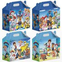 Paw Patrol 12个装汪汪队糖果盒，生日派对装饰，可爱创意动漫礼物包装盒，完美的派对装饰惊喜礼物 - 彩色 - 查看 5