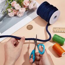 MAGICALCUTDIE 11 Yards 8mm Blue Velvet Cord String Velvet Ribbon With Spool Velvet Craft Thread Cord Trim For Jewelry Making Wall Hanging Plant Hangers DIY Crafts Clothing Pillows Christmas Wrapper - Multicolor - View 4