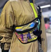 Adidas 23*9*6cm Clover Laser Holographic Casual Sports Waist Bag/Shoulder Bag - Multicolor - View 1