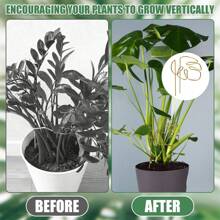 1/3/5pcs Reusable Metal Climbing Plant Stems Support Stake, Unique Design Plant Stake, Garden Decor, Flower Pot Decor, Plant Trellis, Ideal For Healthy Growth Of Indoor Plants