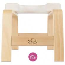 Lotus Inversion Chair Vegan Headstand Bench Yoga Chair For Inversions And Relaxation Premium Quality European Craftsmanship Poster Included Wood White - as pic - View 2