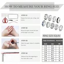 Set de 9 anillos giratorios de acero inoxidable para aliviar la ansiedad - Plateado - Ver 5