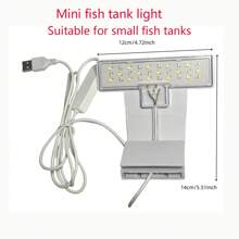 RGB Color Clamp Fish Tank Light,Aquarium Light,Full Spectrum Planted Tank Lamp,USB High Brightness LED Aquarium Light, White & Blue Spectrum For Aquatic Plants,Suitable For Round And Square Fish Tanks