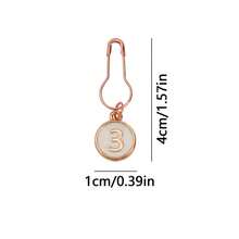 3/1 套 10 个数字针迹标记，数字 0~9 针迹标记，合金珐琅钩针迹标记饰物，带铁葫芦针的锁针标记，用于针织、编织、缝纫配件绗缝 - 彩色 - 查看 10