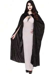1pc Unisex Hooded Halloween Christmas Cloak Costumes Party Cape,Adult Cosplay Costume For Halloween Christmas Party