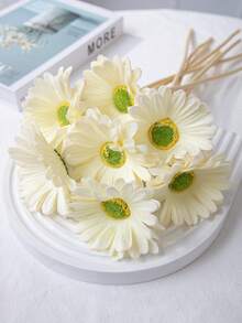 3朵非洲菊花、富蘭花,1橙色+1黃色+1白色+1緞帶,37cm,14.57in,花卉、向日葵、pu材料,春季裝飾、派對、野餐、學校宿舍辦公室裝飾、活動假期生日派對裝飾、家居裝飾、酒店餐廳客廳臥室婚禮宴會廚房花園裝飾 - 彩色 - 查看 6