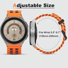 Correa de silicona compatible con Samsung Galaxy Watch 7 6 4 5 Pro de 40 mm y 45 mm, brazalete deportivo suave para Galaxy Watch 4 6 Classic de 43 mm y 44 mm, correa de reloj de moda - Para Galaxy reloj 7/6/5/4 - Ver 5