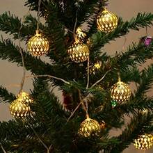 Moroccan Style Ball String Lights For Outdoor Decoration, Garden, Porch, Christmas, Wedding, Holiday Party Lighting