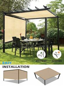 DELLNA 1 pièce de filet pare-soleil beige, protection UV à 90%, tissu de maille respirant, convient pour le balcon, la clôture, le patio, le jardin, le carport extérieur, la piscine, la volière, anti-UV