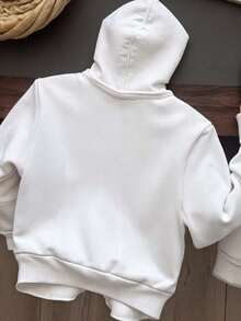 Cold Weather Sweatshirt Casual Men's Women's Printed Planet Earth Coat Cotton Comfortable Stylish - trắng - Xem 2