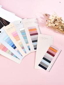 20 Pieces Vintage Style PET Memo Sticky Notes, Muted Color Index Tabs, Labels For Students, Office Supplies,School Supplies,Back To School - Multicolor - View 6