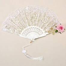 Abanico plegable vintage de rosas de estilo flamenco español - Elegante abanico de mano negro para damas, adecuado para fiestas y bodas, perfecto para decoración de habitaciones
