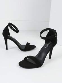 Timesize 女士黑色高跟凉鞋、正式工作鞋、新娘婚礼高跟鞋、办公室浅口鞋、夏季细高跟鞋、最新设计 - 黑色 - 查看 6