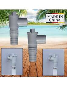 1pc Intex Bestway Pool Sun Swimming Pool Shut-Off Valve Set, Suitable For 32mm Soft Hose Connection, Beach Essentials, Beach Accessories, Pool Float - Grey - View 7