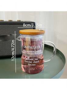 1pc Glass Tea Cup With Tea Infuser, Heat Resistant Teapot For Home & Office Use, Flower Tea Pot - Multicolor - View 9