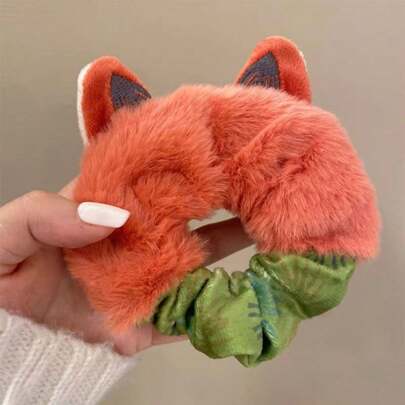 Chouchous mignons en peluche avec oreilles, élastiques à cheveux de dessin animé, édition 2025 nouvelle