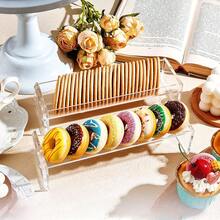 Acrylic Transparent Cookie Tray/Stand, Rectangular Clear Food Display Rack, Suitable For Countertops, Home, Wedding Parties And Events - Multicolor - View 12