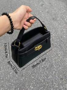 Nuevo bolso de mano pequeño para mujer, bolso de calidad alta con estilo satchel, bolso de hombro cuadrado de moda y versátil para uso casual, bolso de mujer