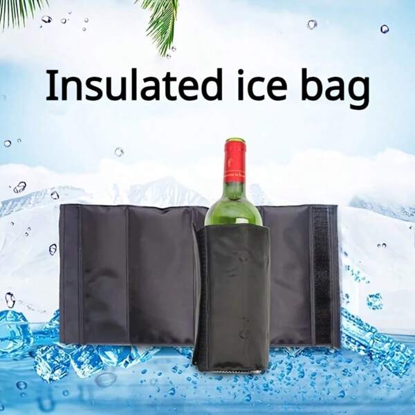1 pièce Manchon de refroidissement de boisson - Sac isotherme en polyester, refroidisseur pour boissons, bière, champagne, refroidissement instantané, poignée ergonomique pour le camping, les pique-niques, les barbecues à la plage, les fêtes en plein air - Garde les boissons glacées pendant des heures, sac isotherme portable et réutilisable, convient pour les mariages et les anniversaires