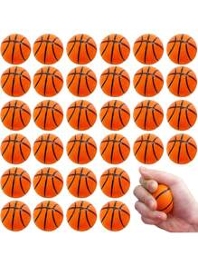 5/10/15/20 pièces Balles anti-stress thème sportif BTEC - designs de basket-ball en couleurs vibrantes - jouets portatifs durables en PU pour la relaxation (aléatoire)