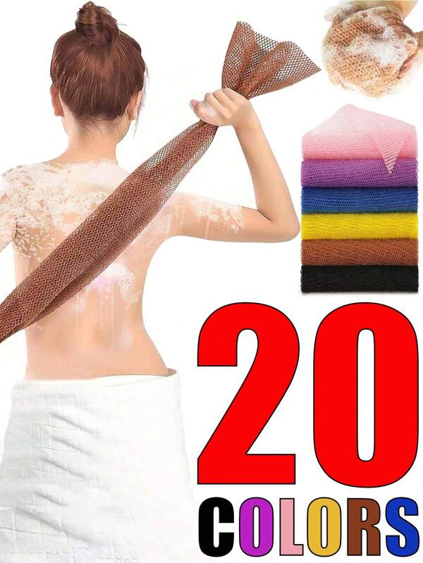 1/2/3 pièces Éponge de bain exfoliante en filet africain, serviette de bain en nylon, serviette de bain pour un lissage et un gommage quotidiens de la peau, éponges de bain et de douche en maille à mousse, 5/10 pièces, serviette de bain exfoliante pour le bain, boule de nettoyage moussante, boule de douche pour un nettoyage en profondeur du corps