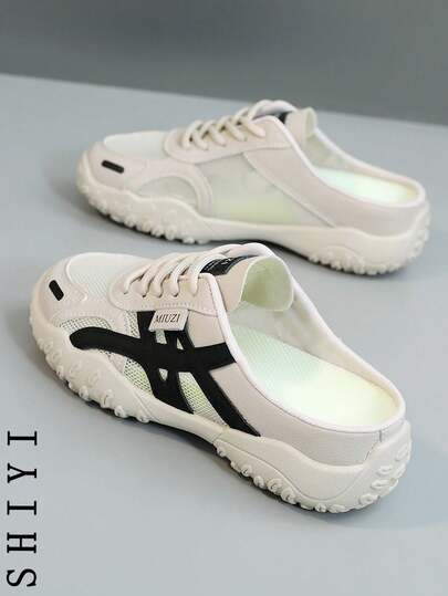 时尚百搭休闲简约透气露背运动鞋