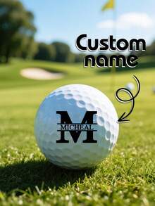 1pc Custom Text Golf Ball - Personalized Golf Balls With Your Text, Father's Day Gift, Unique & Memorable Gifts For Golf Enthusiasts, Golf Lover Gift | Perfect Memory Reel Gifts For Dad, Boyfriend, Family, Friends | Best For Birthdays, New Year, Valentine's Day, Mother's Day, Father's Day, Celebrations, Gift For Him, Gift For Her - Style 4 - View 7