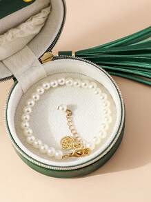 Jewelry Box, Portable Leather Ring, Necklace, Stud Earrings Organizer Storage Case Gift Box
