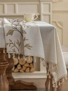 Tokoto 1 chiếc khăn trải bàn hoa thanh lịch - chất liệu polyester có thể giặt, thiết kế thêu dệt hình chữ nhật, phù hợp cho dã ngoại, đám cưới, tiệc lễ hội, Lễ Tạ ơn - lựa chọn lý tưởng cho phòng ăn và buffet, trang trí bàn lễ hội, trang trí bàn thanh lịch, khăn trải bàn bền - Nhiều màu - Xem 7