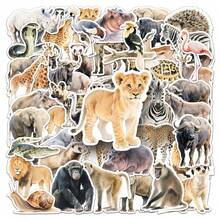 50张可爱动物贴纸，动物园动物贴纸，野生动物贴纸，丛林动物贴纸，动物贴纸，乙烯基防水贴纸，适用于水瓶、电脑、笔记本电脑、手机、行李箱、笔记本、冰箱等。 - 彩色 - 查看 9