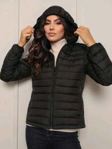 Bobojaco Women's Lined Jacket With Removable Hood - 黑色 - 查看 4