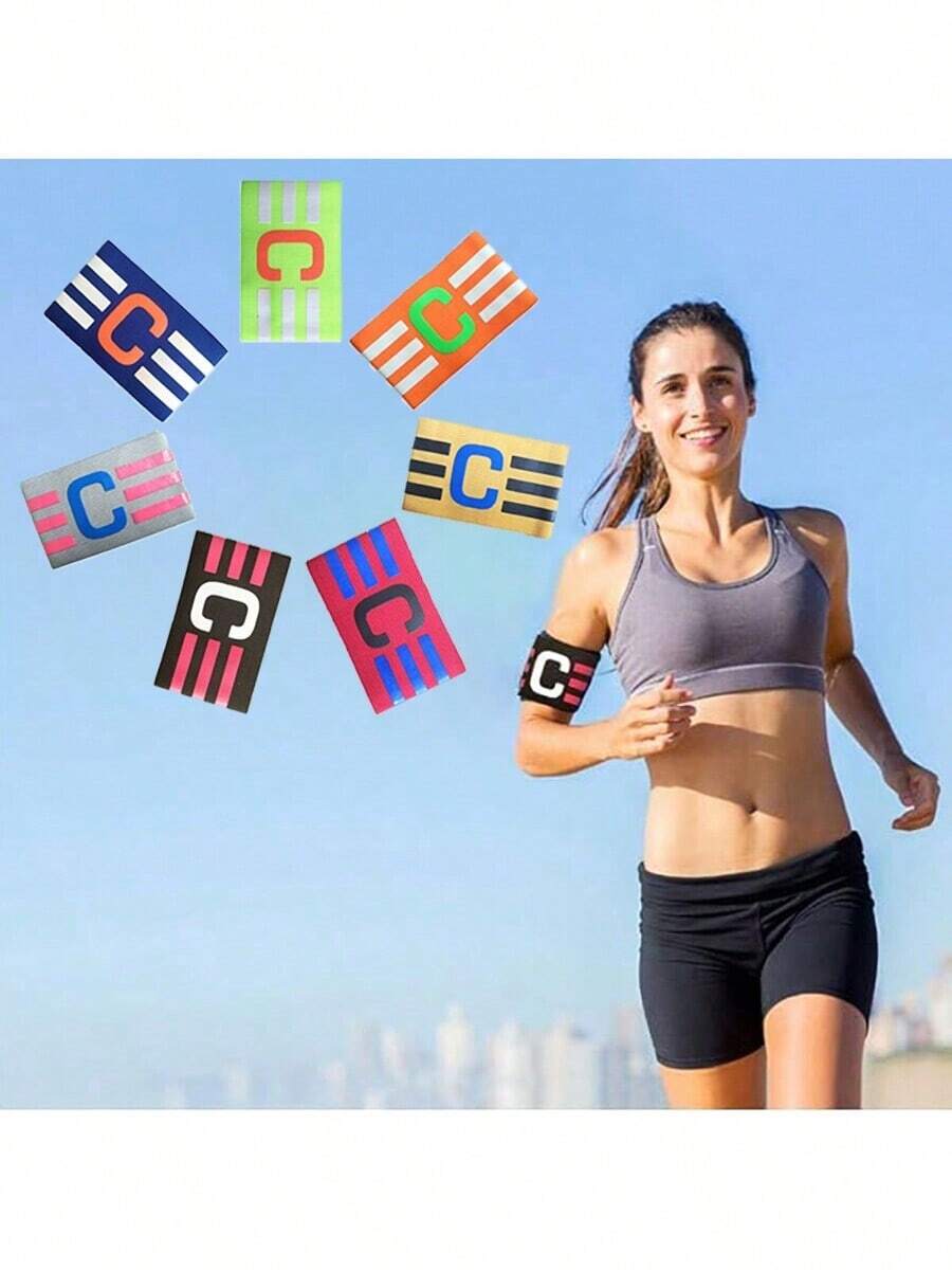 1 Pack Adjustable Elastic Soccer Captain's Arm Band For Outdoor