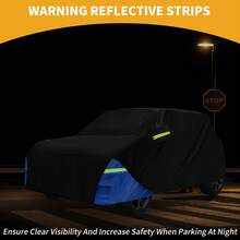 Car Cover Waterproof All Weather 210D, UV Sun Rain Protection, With Left Side Zipper - 黑色藍色 適用於 Mini Cooper 4DR 2014-2025 - 查看 3