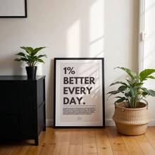 1pc Retro "Better Every Day" Inspirational Quote Poster Perfect For Home Office Classroom Decor No Frame ﻿