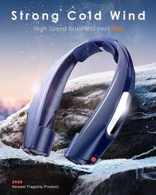 ZEEFO Portable Neck Fan, Hands Personal Fan- 6000mAh Battery Operated, Ultra-Quiet USB Rechargeable Fan With 6 Adjustable Speeds, Cooling Wearable Fan Home, Office, Outdoor, Travel