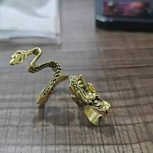1 embout buccal en forme de dragon - sculpture métallique unique, design réaliste en forme de dragon, expérience de fumer sans les mains, élégant, convient aux amateurs de cigarettes, accessoires d'embout buccal | Accessoires de tabagisme | Artisanat métallique raffiné