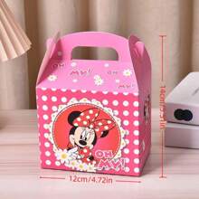 Disney 6pcs Disney Mickey Mouse Mini Cartoon Candy Gift Box, Suitable For Party, Holiday, Birthday Gift Packing