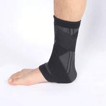 1 件可调节铜制踝部支撑压缩套，踝关节和脚跟支撑支架，带绑带的运动踝部护具，男女通用，适用于篮球、足球和攀岩健身配件