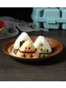 1pc Triangle Sushi Mold, 6-Cavity One-Press Non-Stick Rice Ball/Onigiri Maker Tool, Suitable For Seaweed Rice Ball And Sushi - Baby Blue - View 7