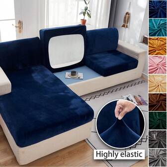 1pc Velvet Sofa Cover Classic Style Sofa Protector/1/2/3/4 Seater Sofa Cover/High Elastic Comfort Cushion Cover Suitable For Living Room Bedroom Hotel Home Decoration.