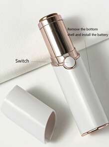 1pc/2pcs Women's Electric Shaver, Portable, Battery Operated, Eyebrow Trimmer, Facial Hair Remover, Mini Epilator