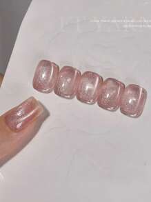 12ml Spring Summer Nails Pink White Glitter Cat Eye Nail Gel Nail Polish 2025 New Style Super Flash Super Bright Crystal Cat Eye Gel Nail Salon Exclusive Nail Art Nail Supplies