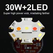 Luz de Sinal de Iluminação de Alta Intensidade para Uso Externo com Fonte de Luz LED Vermelha/Branca/Verde/Amarela, Bateria de Lítio de Alta Capacidade Integrada, Lanterna LED de Alta Potência com Luz Lateral, Zoom Rápido, Adequada para Reparos de Automóveis, Emergências Domésticas e Acampamento ao Ar Livre, Acessórios de Camping
