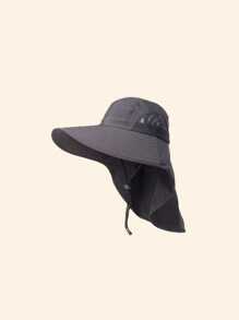 1pc Unisex Sunproof Sun Hat With Neck Cover, Breathable Fishing Hiking Bucket Hat Outdoor Spring Summer, Camouflage Pattern Random
