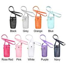 Poche en maille pour bouteille d'eau et téléphone portable. Sac de rangement portable pour tasse d'eau. Porte-bouteille d'eau avec sangle d'épaule réglable - Parfait pour la plage, l'extérieur, le sport, la randonnée, l'escalade, les accessoires de camping. Sacs essentiels de voyage, sacs de plage, sacs fourre-tout, sacs de maquillage, sacs de voyage d'été