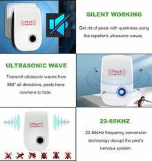 6pcs Pest Repeller Reject Ultrasonic Electronic Mouse Mosquito Insect Control - Blanco - Ver 2