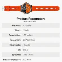 EIGIIS Smart Watches For Men With LED Flashlight 500mAh Big Battery Smart Watch 1.53" Big Screen Rugged Smartwatch 3ATM Waterproof Fitness Tracker For IOS Android Multifunctional Digital Watch Gifts For Men