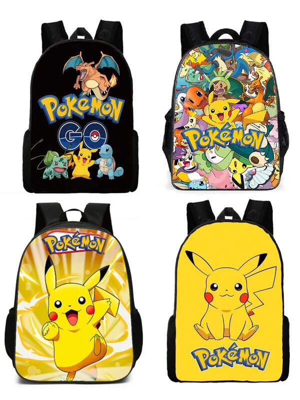 Disney 4 Styles Pocket Monsters Campus Backpack Anime Figure Image High-Capacity Backpack Cartoon Anime Children Schoolbag,For School Supplies,Back To School