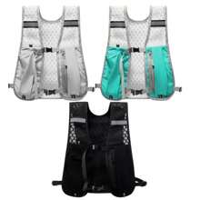 Colete de armazenamento para garrafa de água, colete leve para corrida, hidratação refletiva, mochila de peito com suporte para telefone, colete de ciclismo